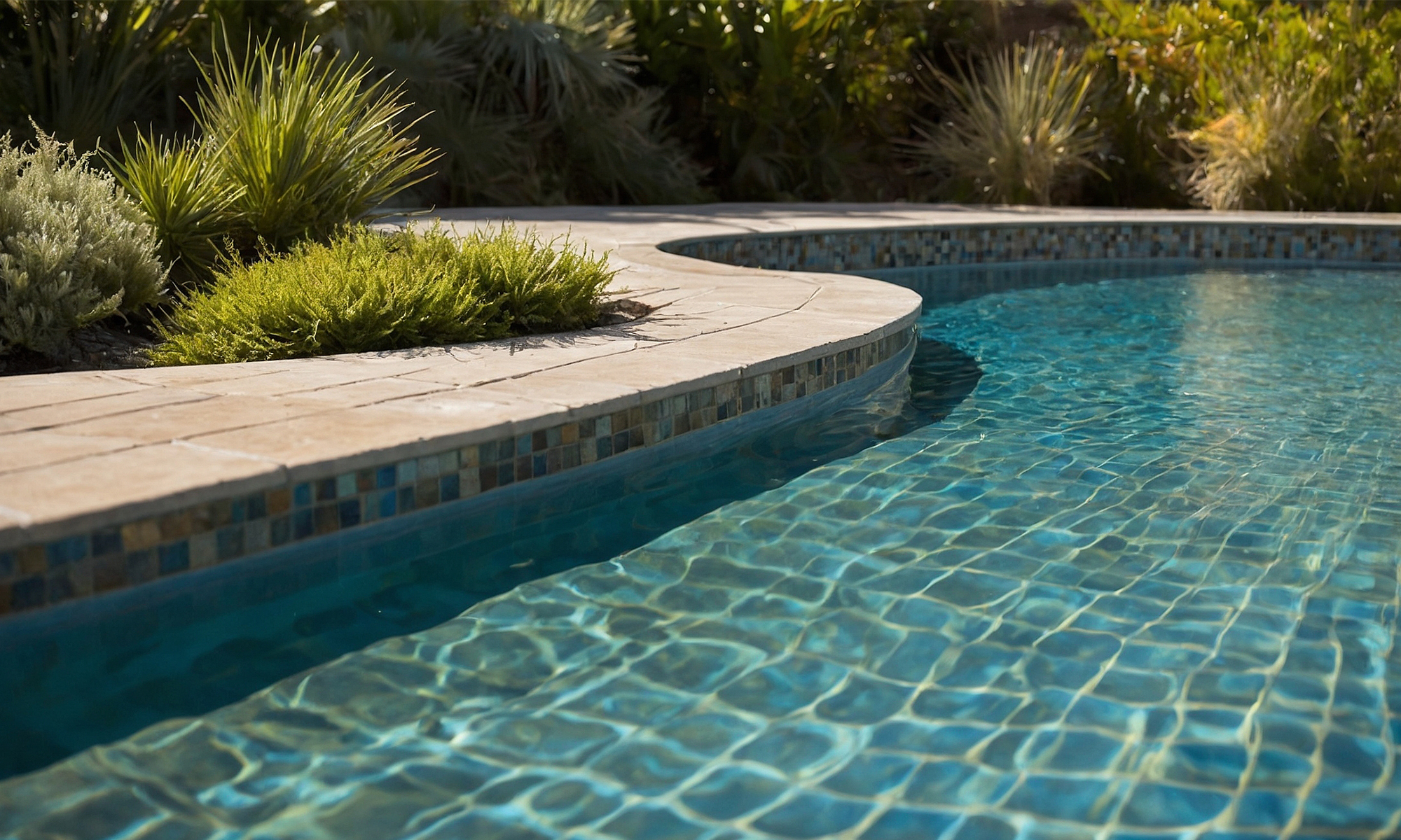 Dream backyard swimming pool at a modern home