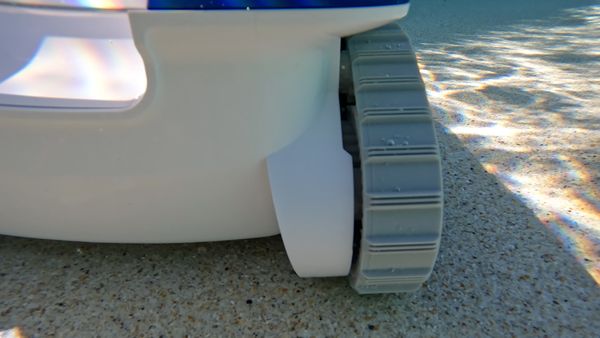 Close-up of the Aquabot REVA tracks and debris intake