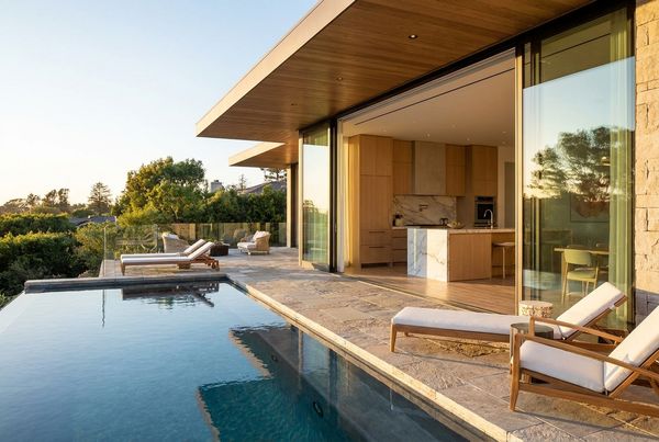 Backyard makeover with a pool and built-in outdoor kitchen