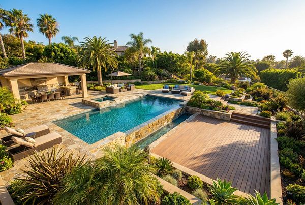 Backyard makeover with a fire feature and seating