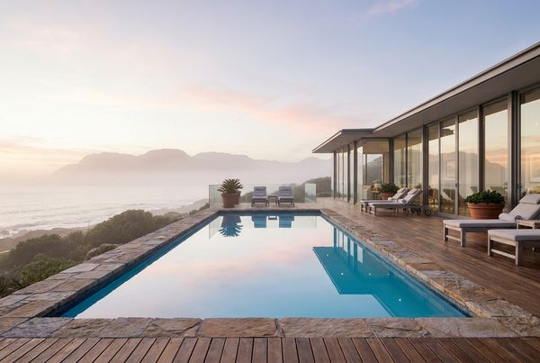 Infinity pool at a luxury spa retreat