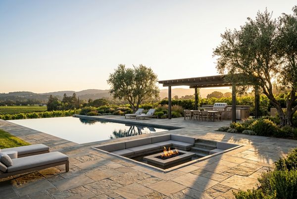 Paver patio with a comfortable lounge seating group
