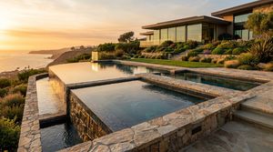 Spillover Spa Ideas: Raised Spa That Spills Into the Pool